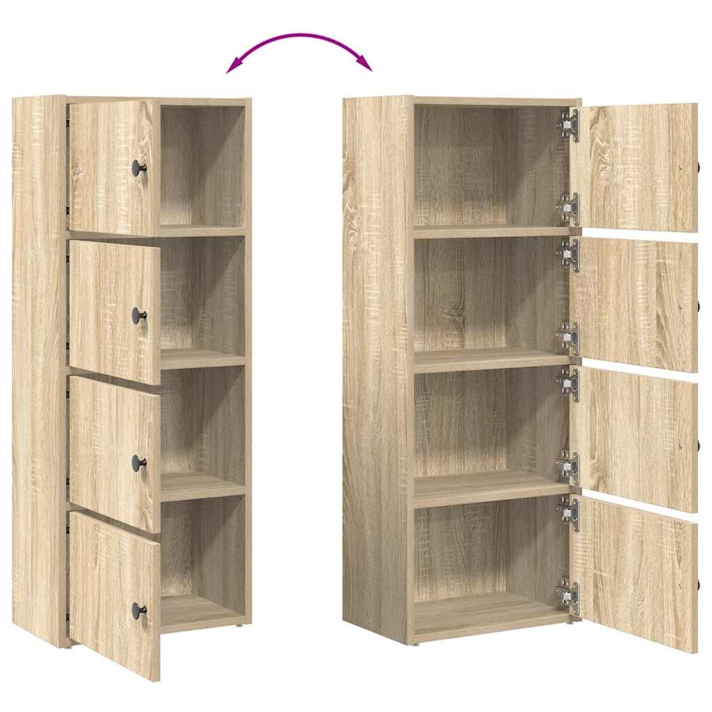 Bibliothèque chêne sonoma 40x24x102 cm bois d'ingénierie - XIOS