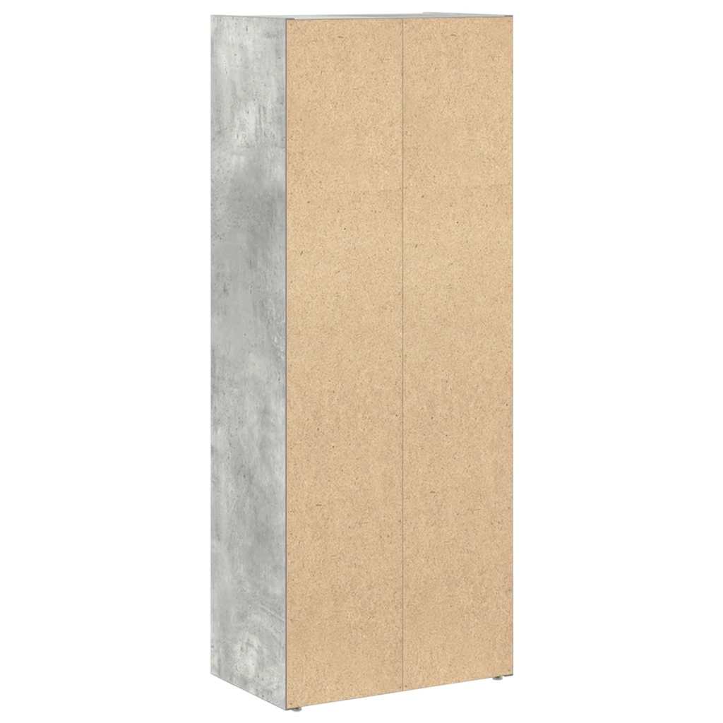 Bibliothèque gris béton 40x24x102 cm bois d'ingénierie - XIOS