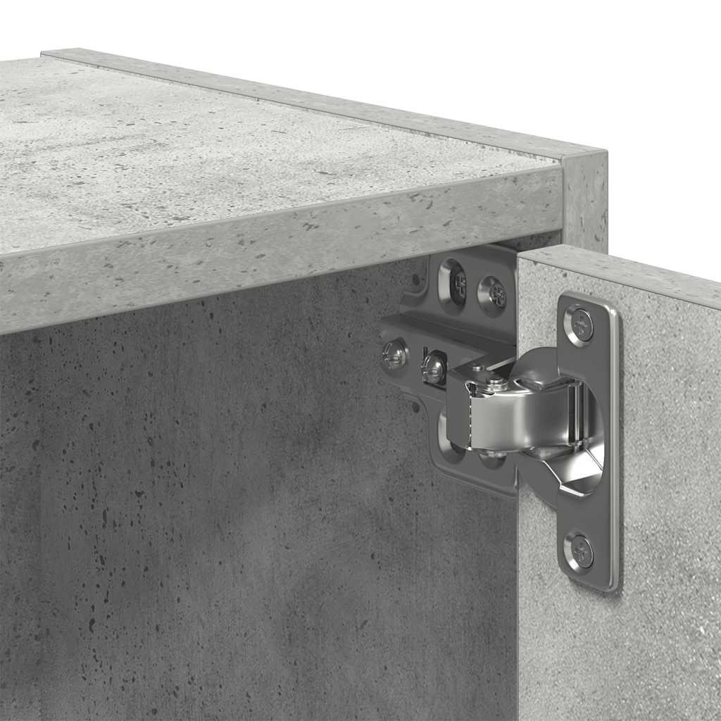 Bibliothèque gris béton 40x24x102 cm bois d'ingénierie - XIOS