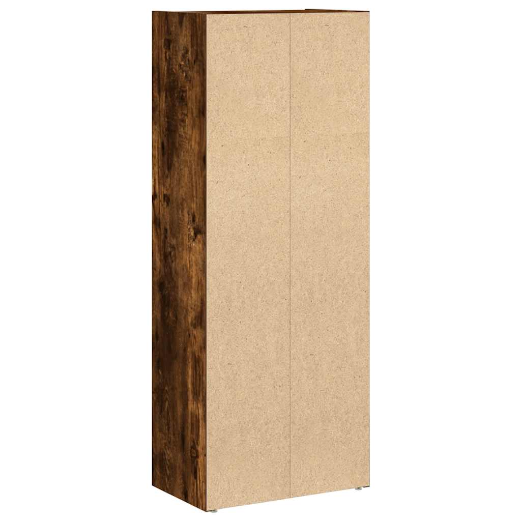 Bibliothèque chêne fumé 40x24x102 cm bois d'ingénierie - XIOS