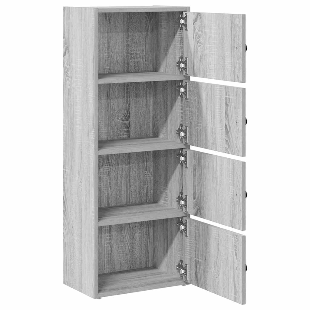 Bibliothèque sonoma gris 40x24x102 cm bois d'ingénierie - XIOS