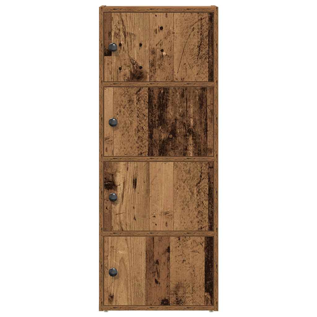 Bibliothèque vieux bois 40x24x102 cm bois d'ingénierie - XIOS