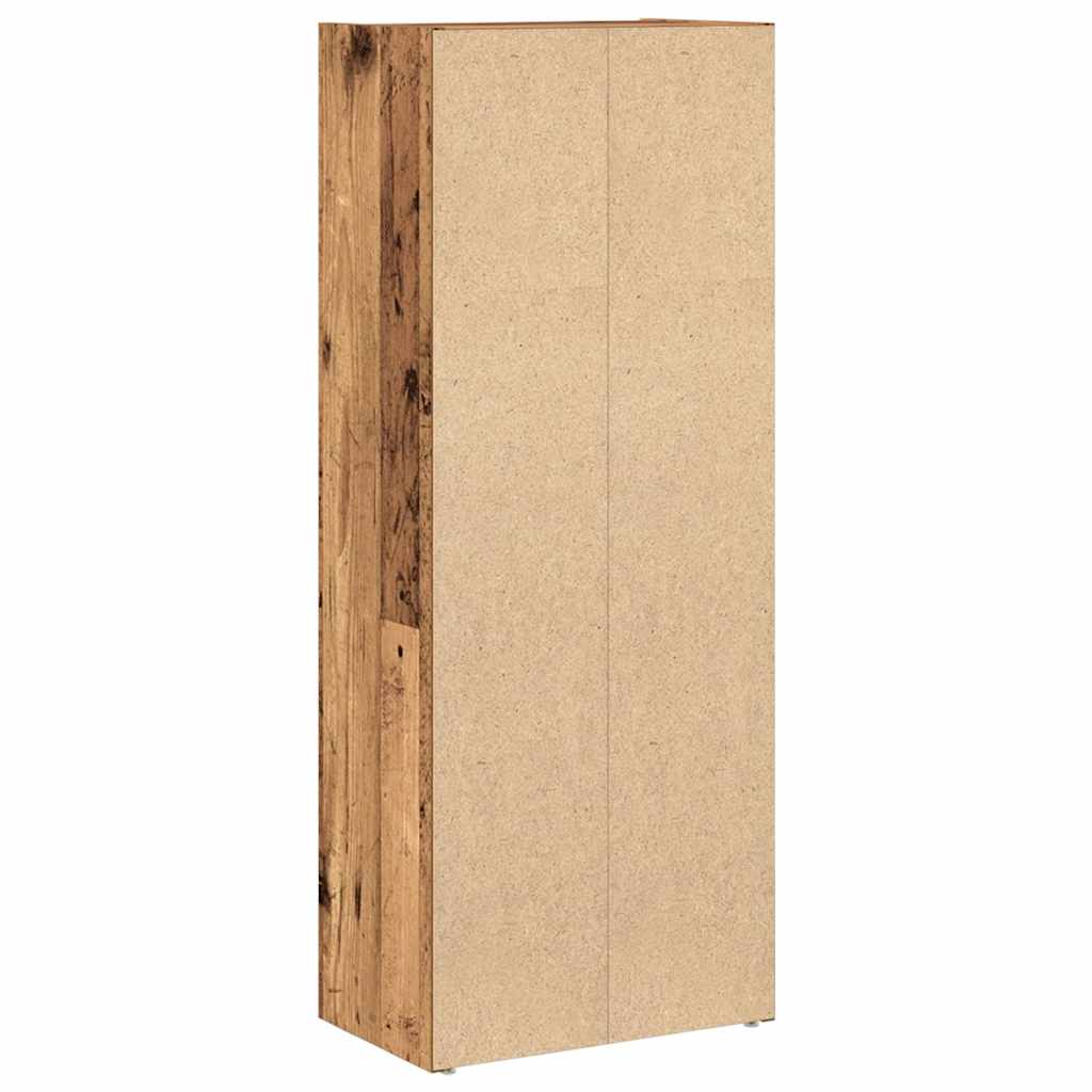 Bibliothèque vieux bois 40x24x102 cm bois d'ingénierie - XIOS