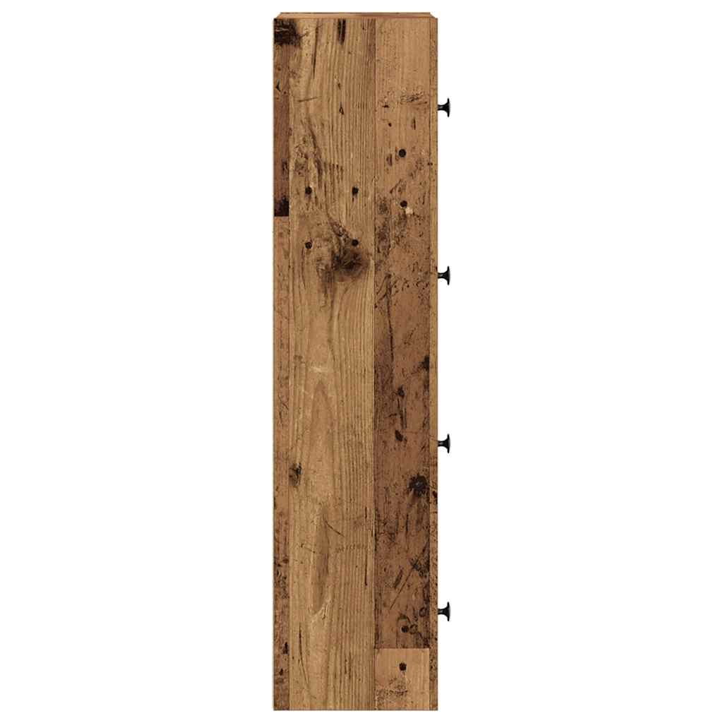 Bibliothèque vieux bois 40x24x102 cm bois d'ingénierie - XIOS