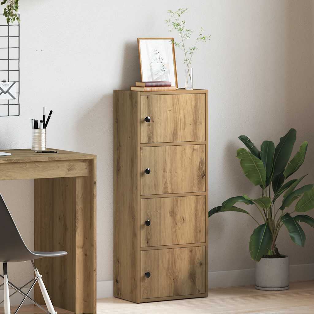 Bibliothèque chêne artisanal 40x24x102 cm bois d'ingénierie - XIOS