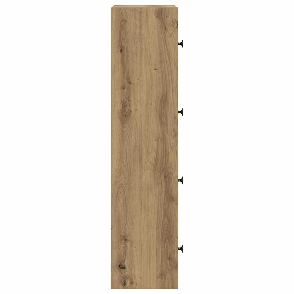 Bibliothèque chêne artisanal 40x24x102 cm bois d'ingénierie - XIOS