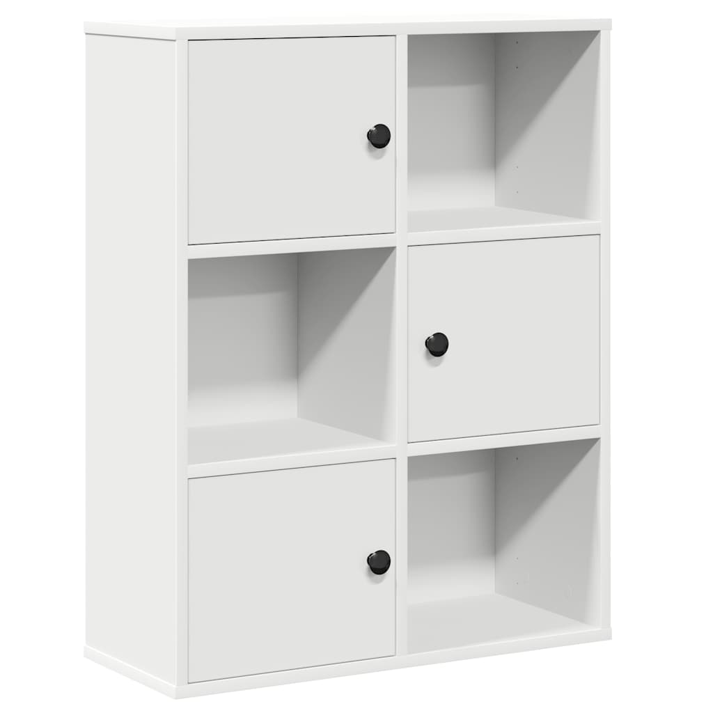 Bibliothèque blanc 60x24x76,5 cm bois d'ingénierie - XIOS