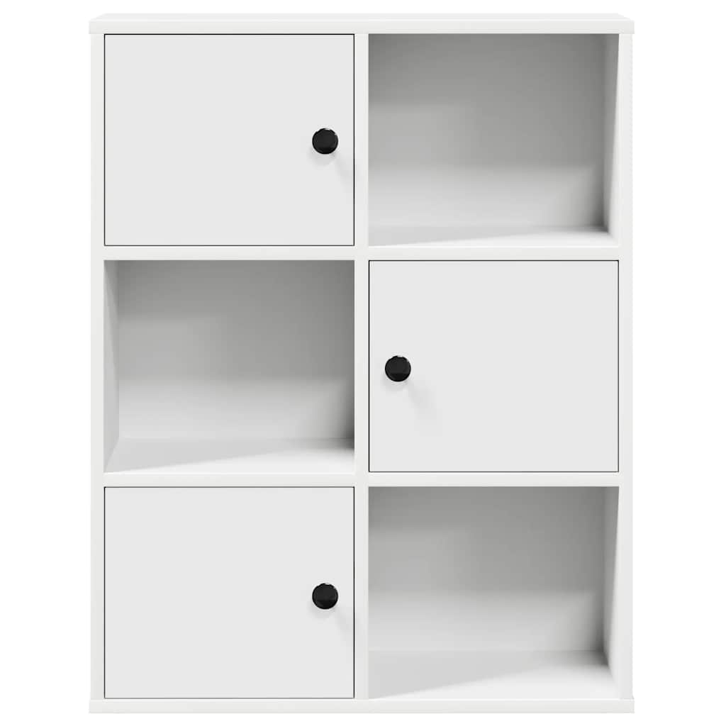 Bibliothèque blanc 60x24x76,5 cm bois d'ingénierie - XIOS