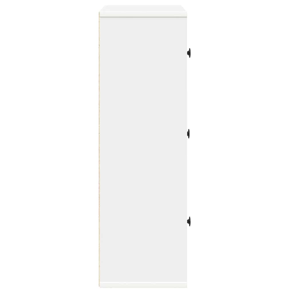 Bibliothèque blanc 60x24x76,5 cm bois d'ingénierie - XIOS
