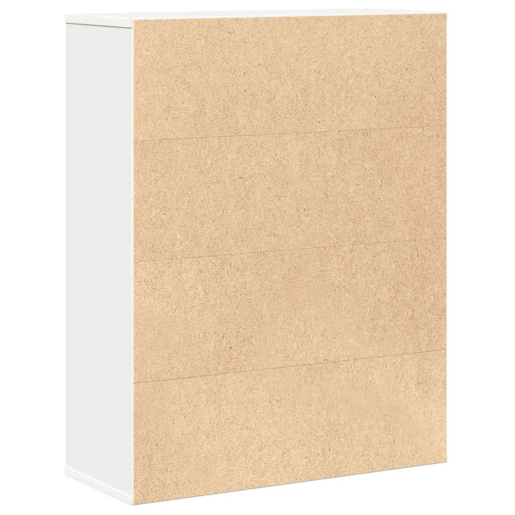 Bibliothèque blanc 60x24x76,5 cm bois d'ingénierie - XIOS