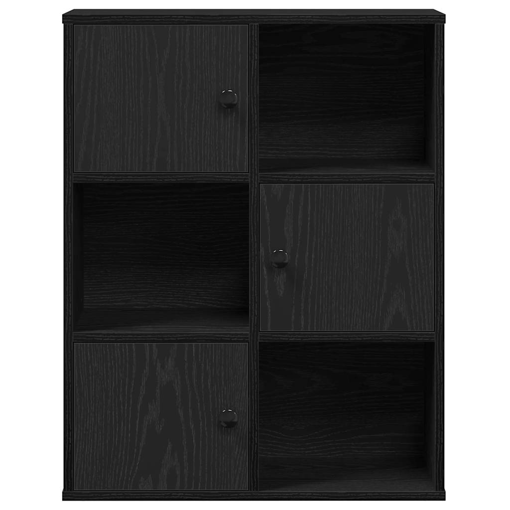 Bibliothèque chêne noir 60x24x76,5 cm bois d'ingénierie - XIOS