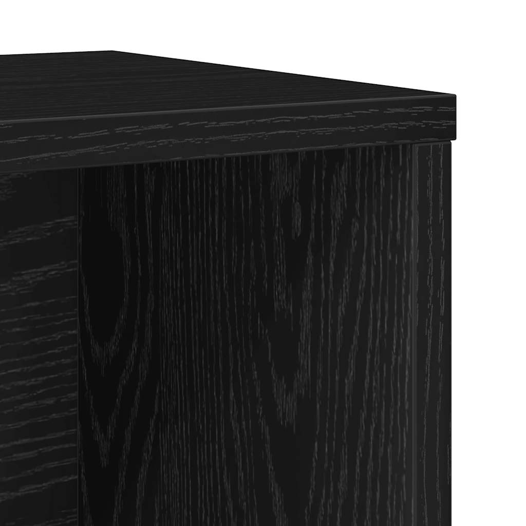 Bibliothèque chêne noir 60x24x76,5 cm bois d'ingénierie - XIOS
