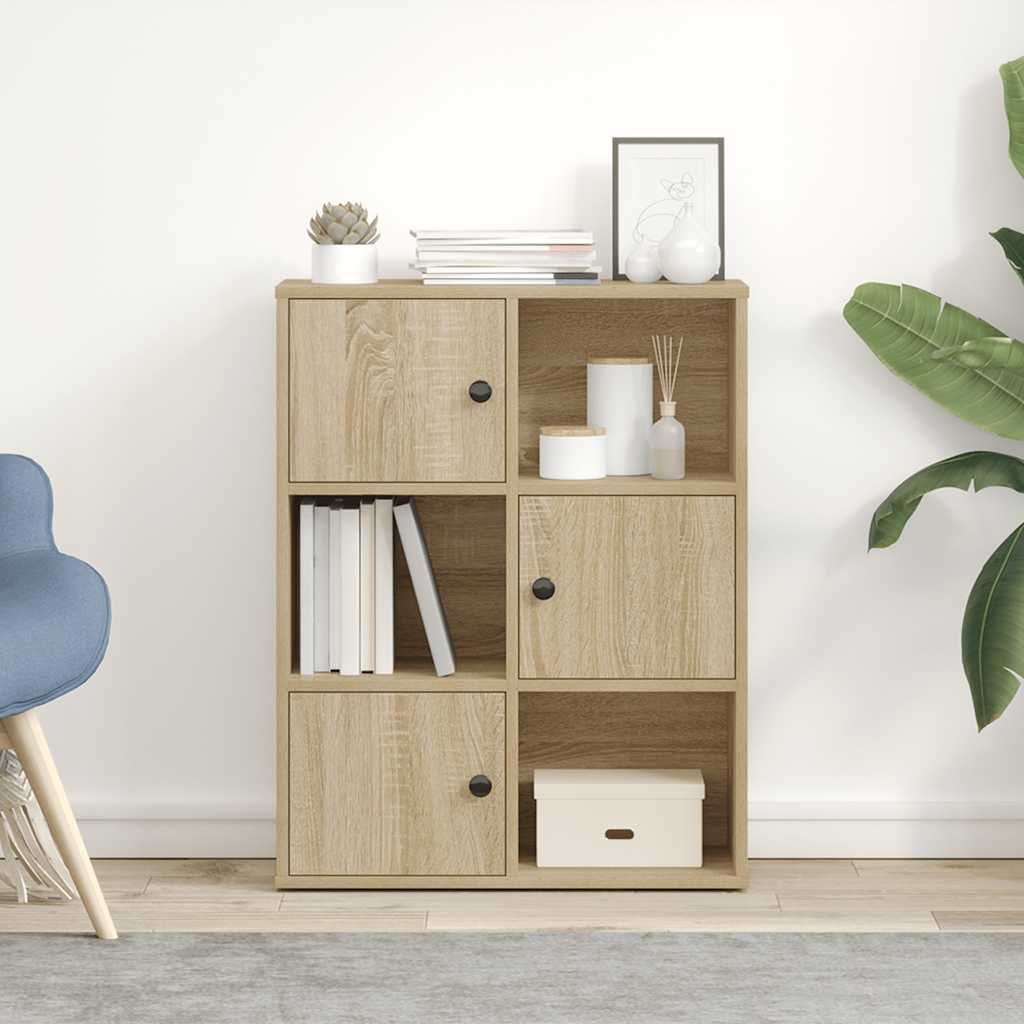 Bibliothèque chêne sonoma 60x24x76,5 cm bois d'ingénierie - XIOS