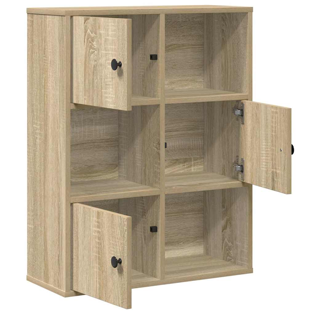 Bibliothèque chêne sonoma 60x24x76,5 cm bois d'ingénierie - XIOS