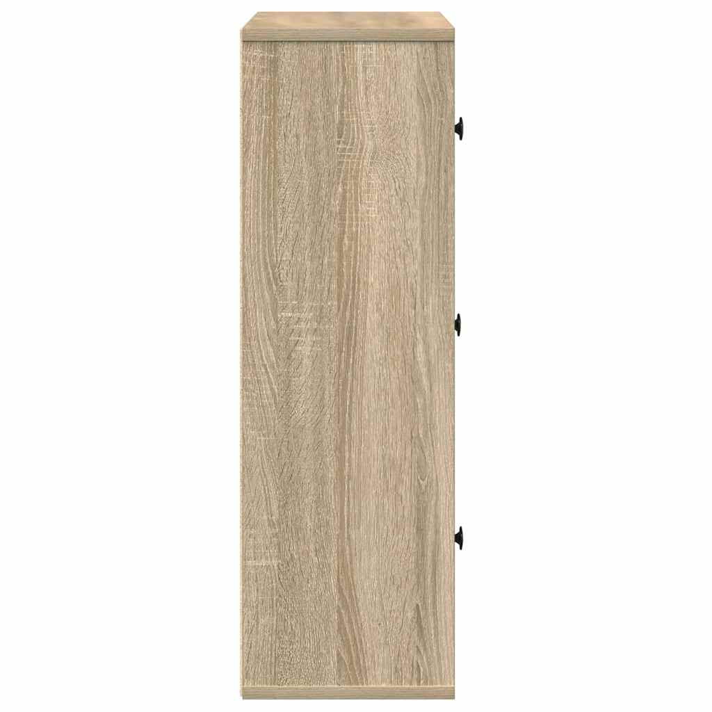 Bibliothèque chêne sonoma 60x24x76,5 cm bois d'ingénierie - XIOS