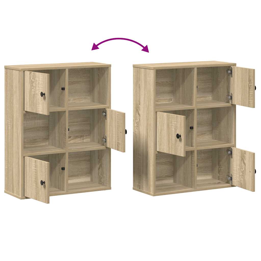 Bibliothèque chêne sonoma 60x24x76,5 cm bois d'ingénierie - XIOS