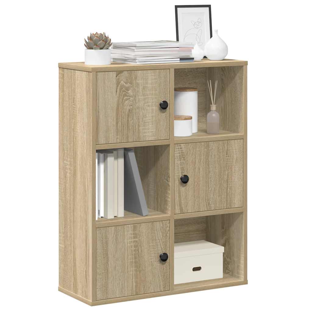 Bibliothèque chêne sonoma 60x24x76,5 cm bois d'ingénierie - XIOS
