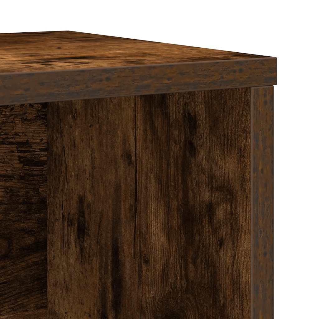 Bibliothèque chêne fumé 60x24x76,5 cm bois d'ingénierie - XIOS