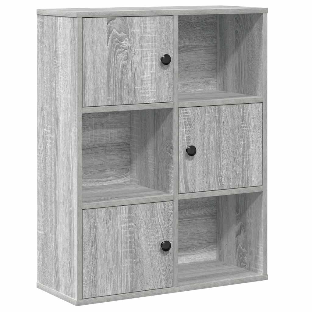 Bibliothèque sonoma gris 60x24x76,5 cm bois d'ingénierie - XIOS