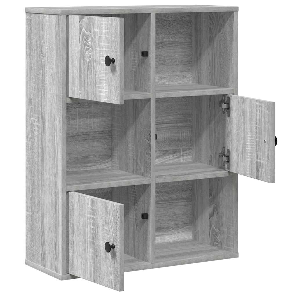 Bibliothèque sonoma gris 60x24x76,5 cm bois d'ingénierie - XIOS