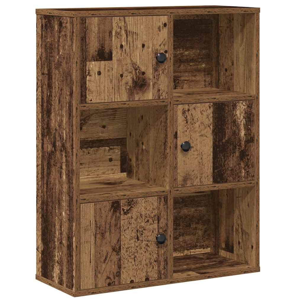Bibliothèque vieux bois 60x24x76,5 cm bois d'ingénierie - XIOS