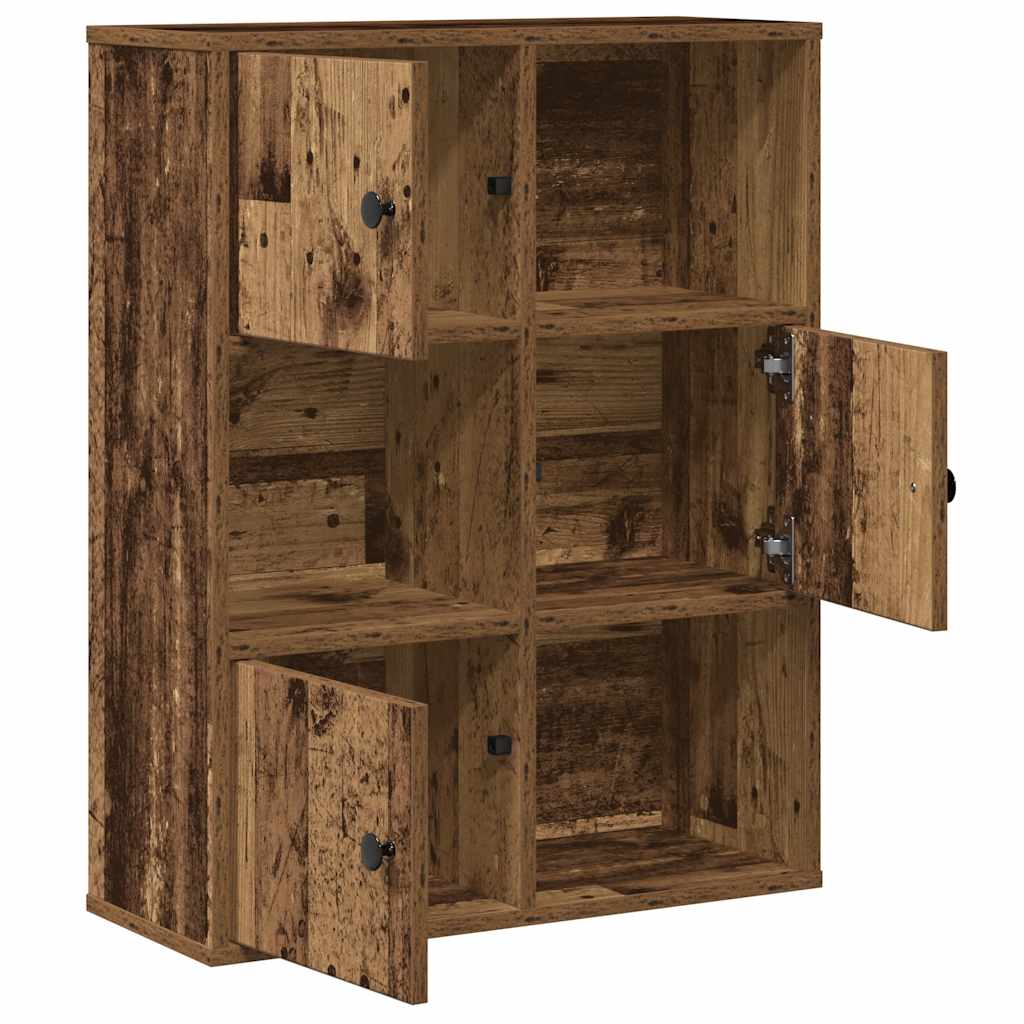 Bibliothèque vieux bois 60x24x76,5 cm bois d'ingénierie - XIOS