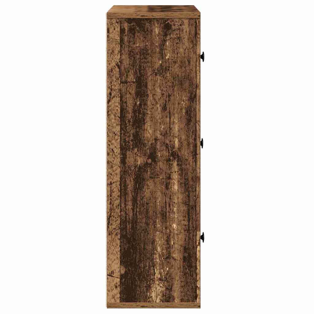 Bibliothèque vieux bois 60x24x76,5 cm bois d'ingénierie - XIOS