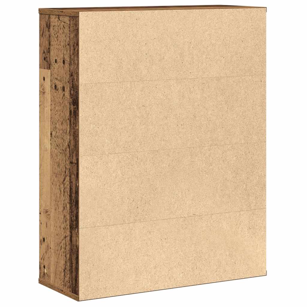 Bibliothèque vieux bois 60x24x76,5 cm bois d'ingénierie - XIOS