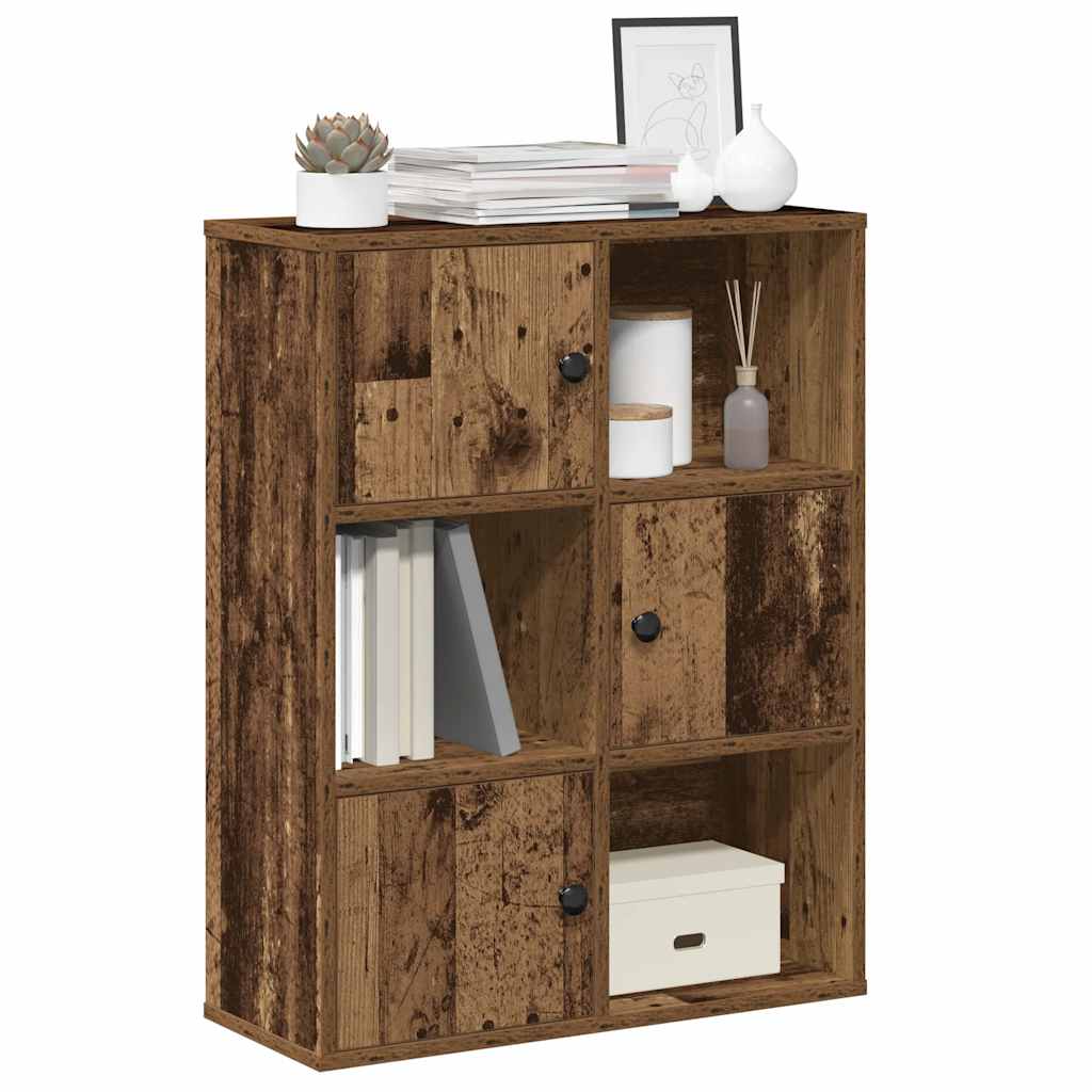 Bibliothèque vieux bois 60x24x76,5 cm bois d'ingénierie - XIOS