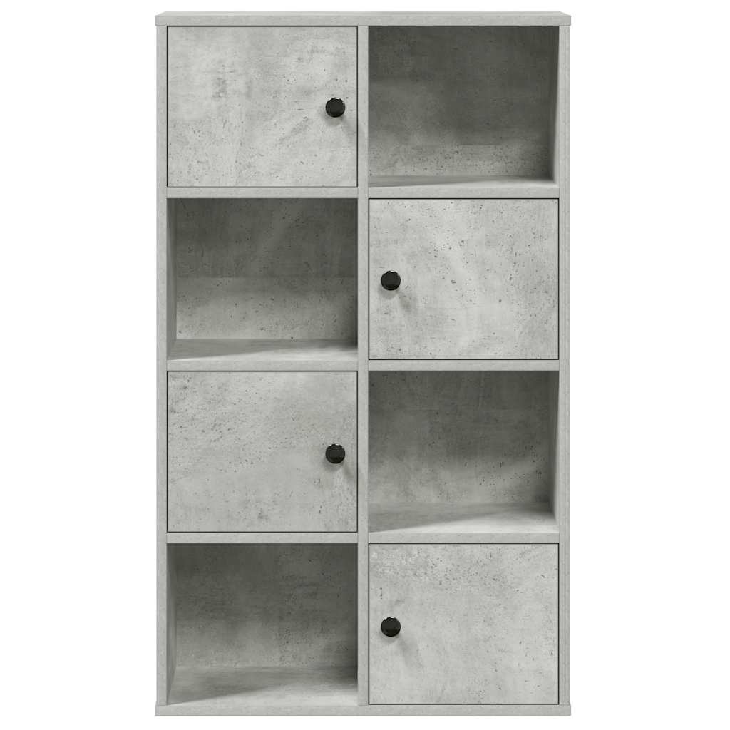 Bibliothèque gris béton 60x24x101,5 cm bois d'ingénierie - XIOS