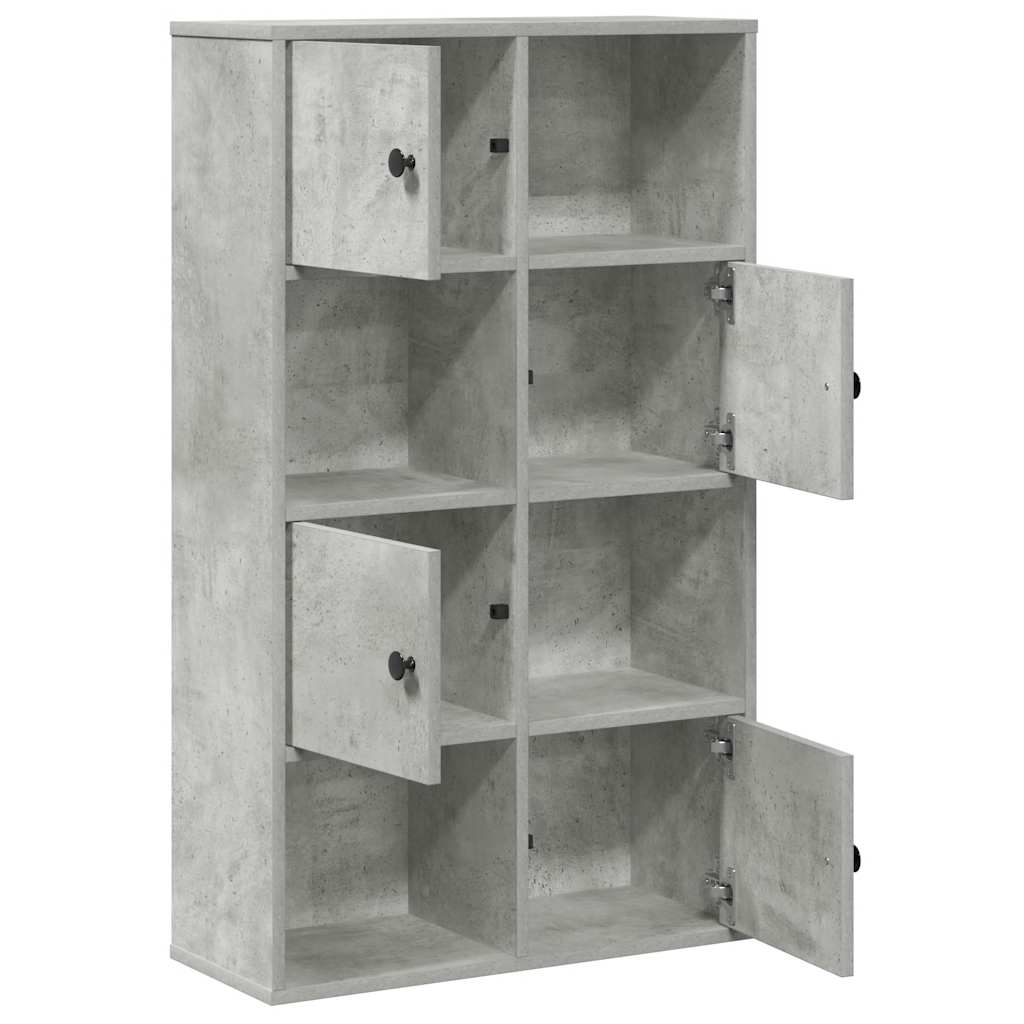Bibliothèque gris béton 60x24x101,5 cm bois d'ingénierie - XIOS