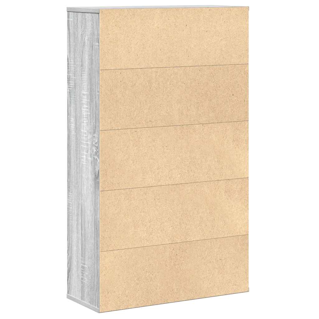 Bibliothèque sonoma gris 60x24x101,5 cm bois d'ingénierie - XIOS
