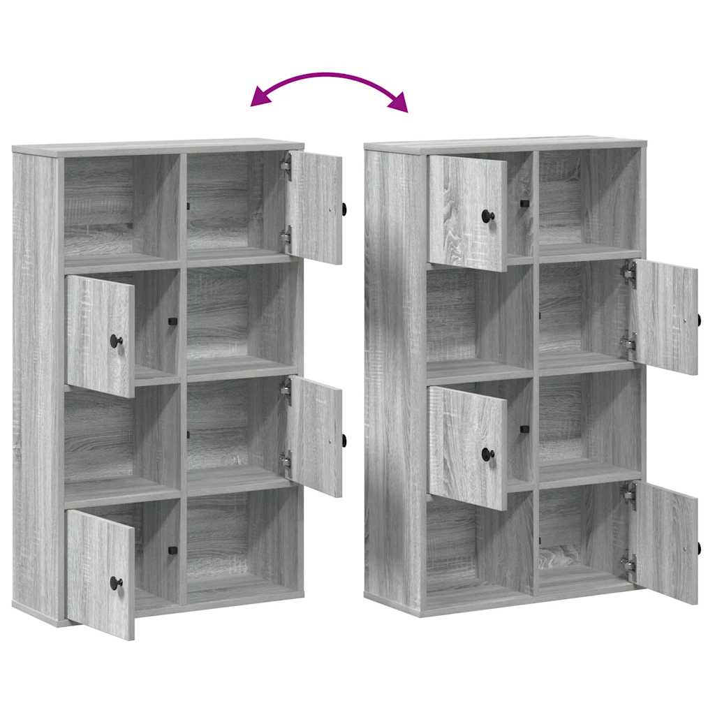 Bibliothèque sonoma gris 60x24x101,5 cm bois d'ingénierie - XIOS