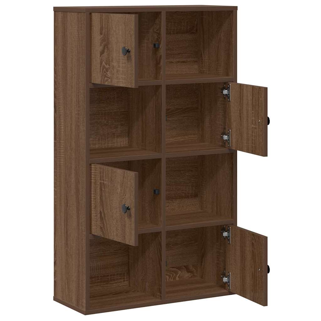 Bibliothèque chêne marron 60x24x101,5 cm bois d'ingénierie - XIOS
