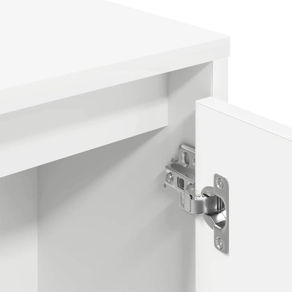 Bibliothèque blanc 89x24x101,5 cm bois d'ingénierie - XIOS