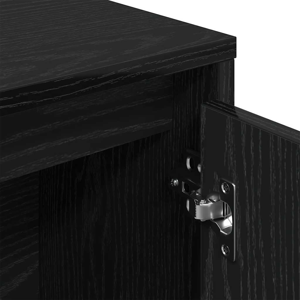 Bibliothèque chêne noir 89x24x101,5 cm bois d'ingénierie - XIOS