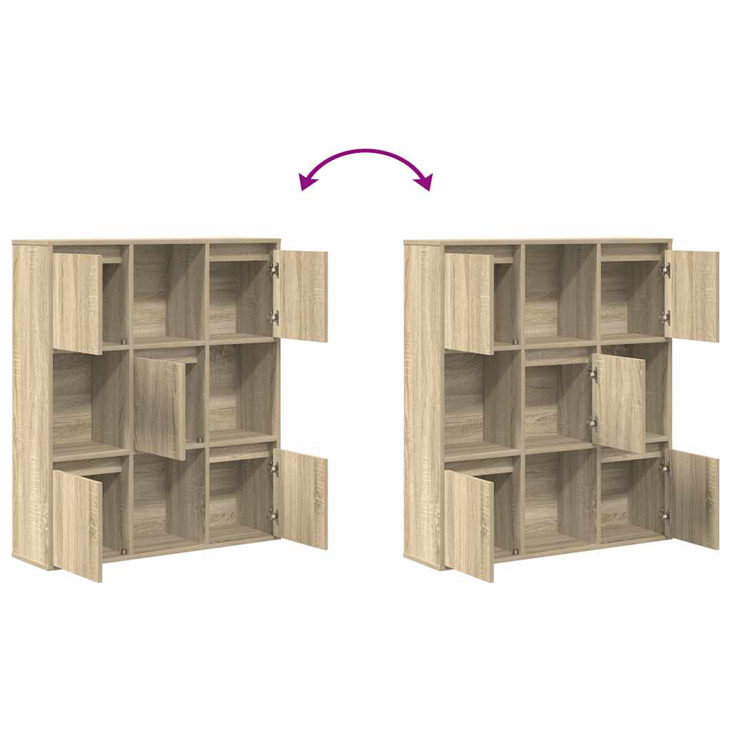Bibliothèque chêne sonoma 89x24x101,5 cm bois d'ingénierie - XIOS