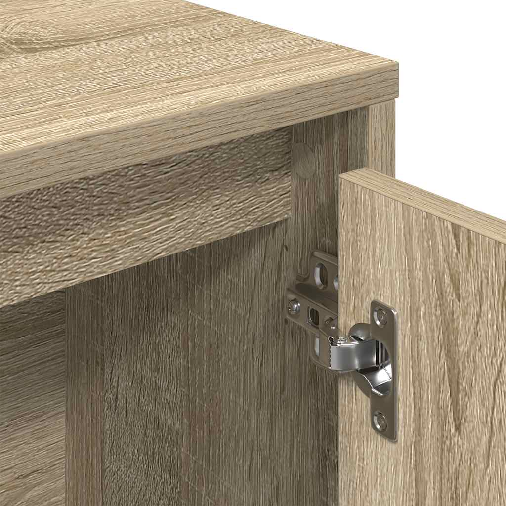 Bibliothèque chêne sonoma 89x24x101,5 cm bois d'ingénierie - XIOS