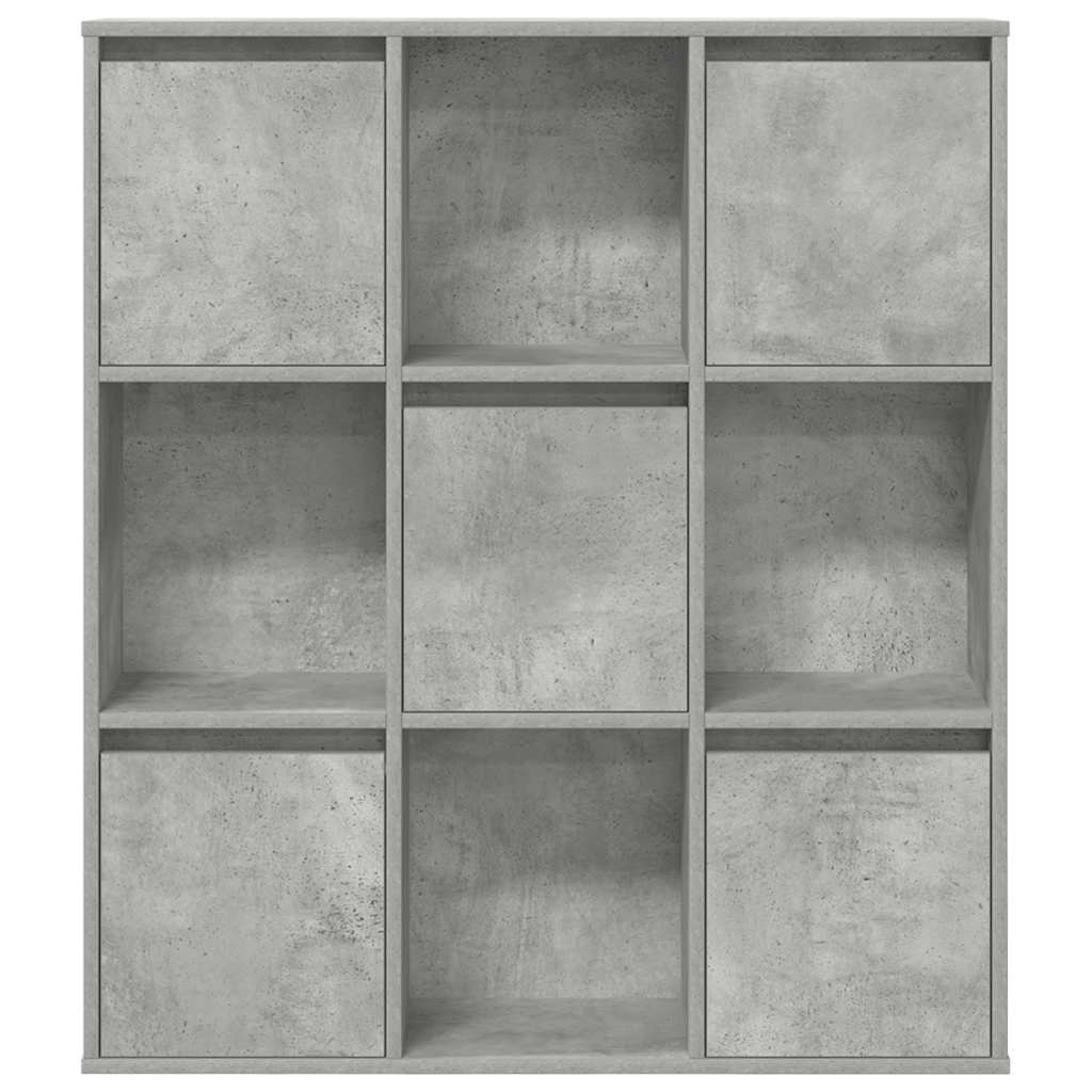 Bibliothèque gris béton 89x24x101,5 cm bois d'ingénierie - XIOS