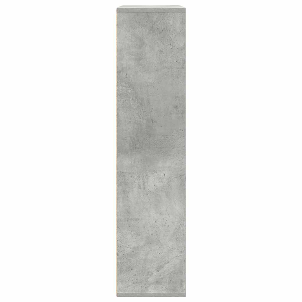 Bibliothèque gris béton 89x24x101,5 cm bois d'ingénierie - XIOS