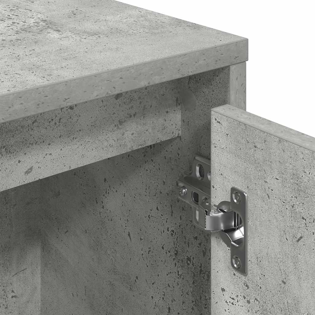 Bibliothèque gris béton 89x24x101,5 cm bois d'ingénierie - XIOS