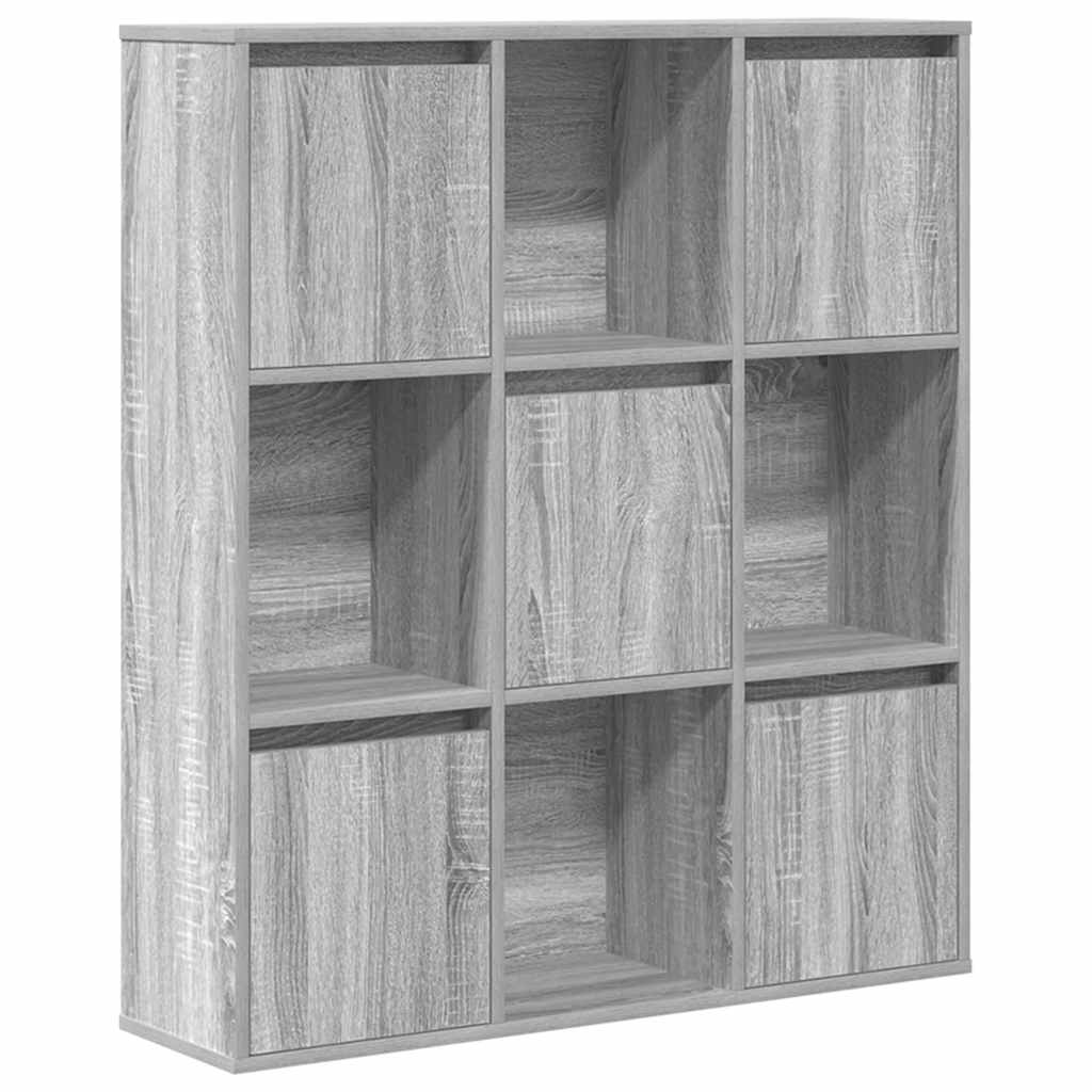 Bibliothèque sonoma gris 89x24x101,5 cm bois d'ingénierie - XIOS