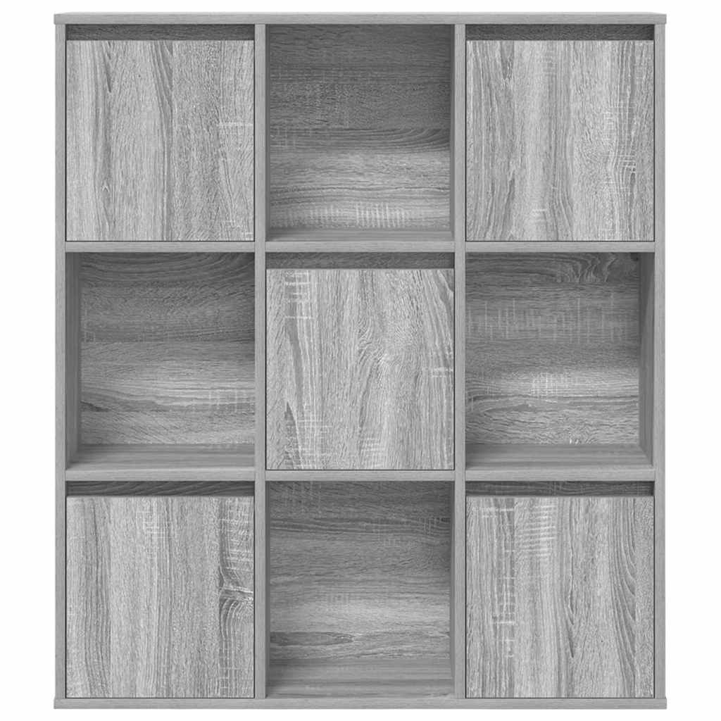 Bibliothèque sonoma gris 89x24x101,5 cm bois d'ingénierie - XIOS