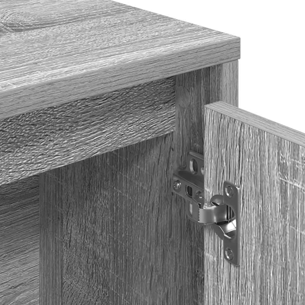 Bibliothèque sonoma gris 89x24x101,5 cm bois d'ingénierie - XIOS