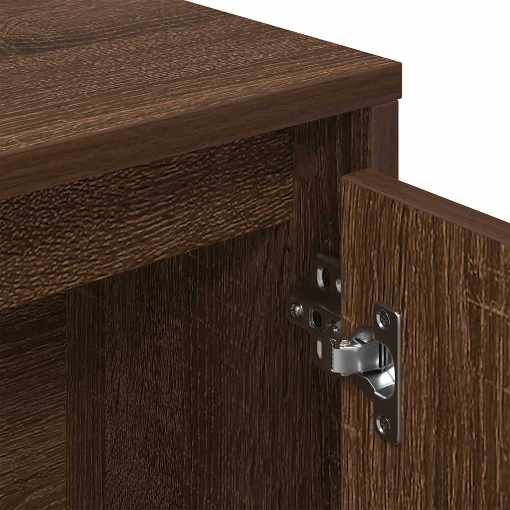 Bibliothèque chêne marron 89x24x101,5 cm bois d'ingénierie - XIOS