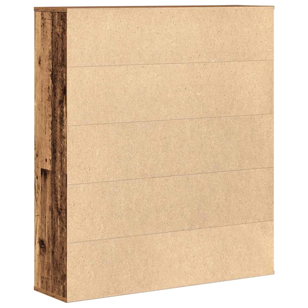 Bibliothèque vieux bois 89x24x101,5 cm bois d'ingénierie - XIOS