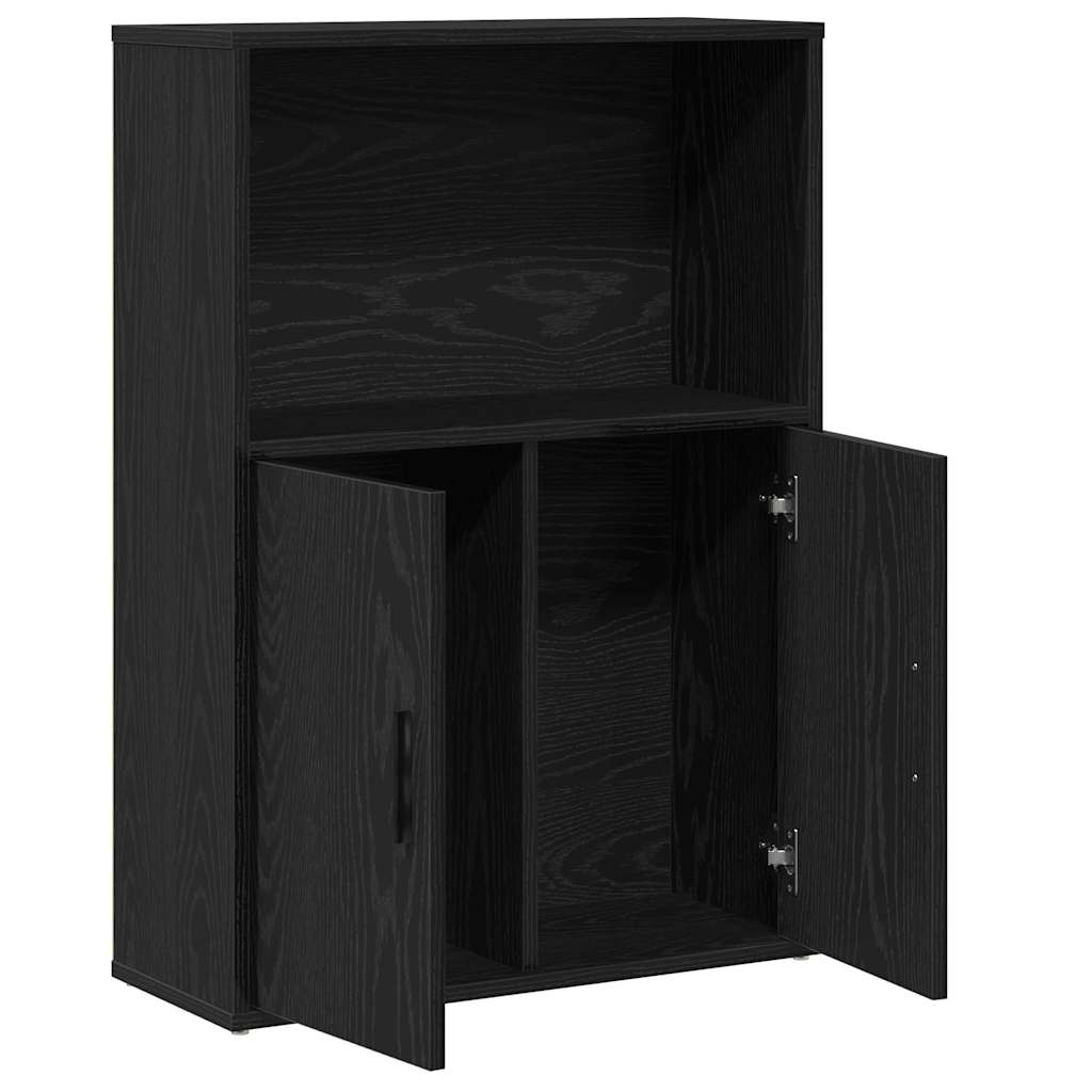 Bibliothèque chêne noir 60x24x85 cm bois d'ingénierie - XIOS