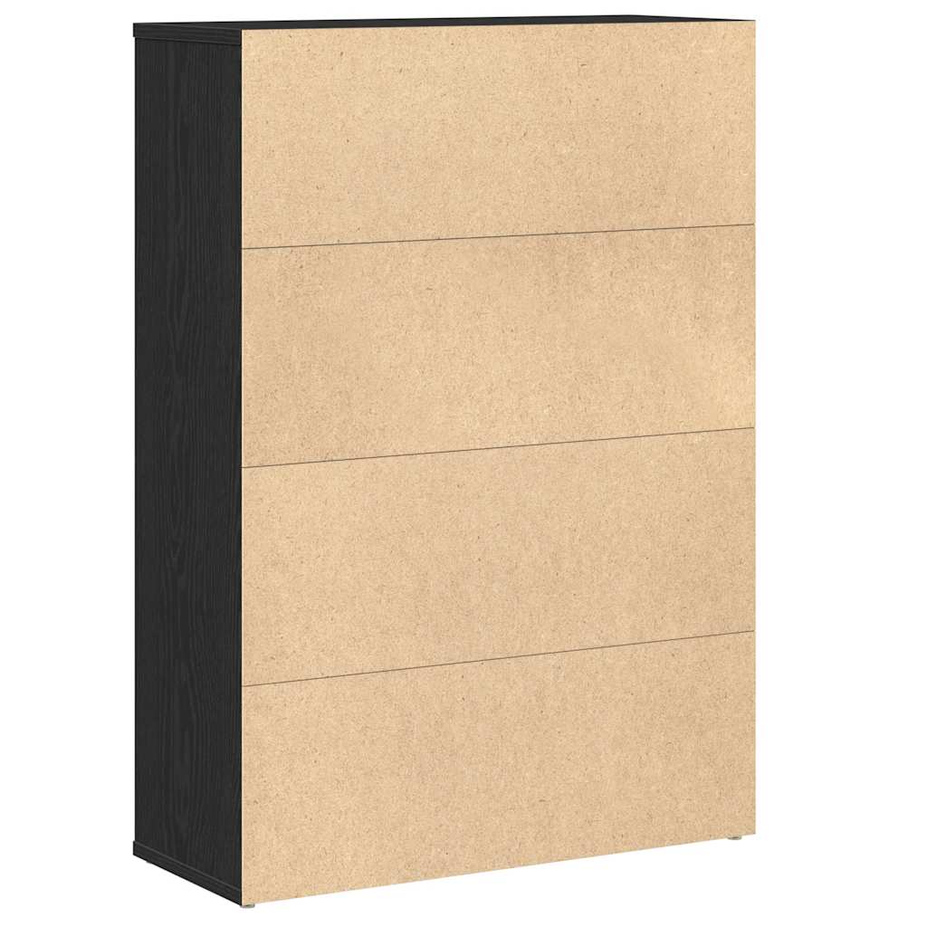 Bibliothèque chêne noir 60x24x85 cm bois d'ingénierie - XIOS