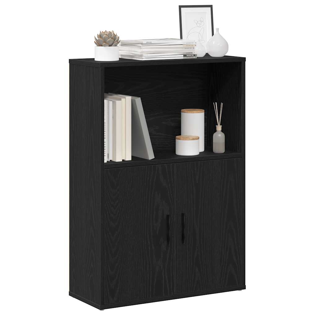 Bibliothèque chêne noir 60x24x85 cm bois d'ingénierie - XIOS