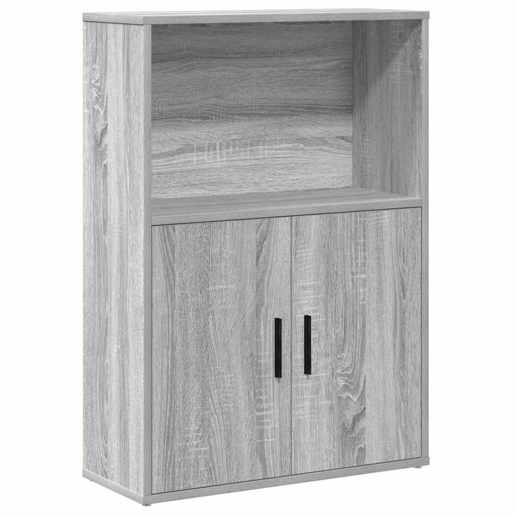 Bibliothèque sonoma gris 60x24x85 cm bois d'ingénierie - XIOS
